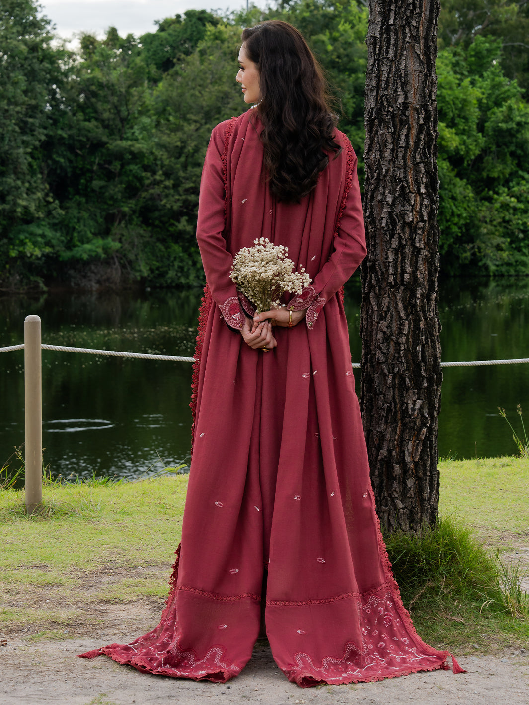 Faiza Faisal | Hoor Karandi | MAHROSE - Luxury Dress - available at Maria Faisal in UK and USA.