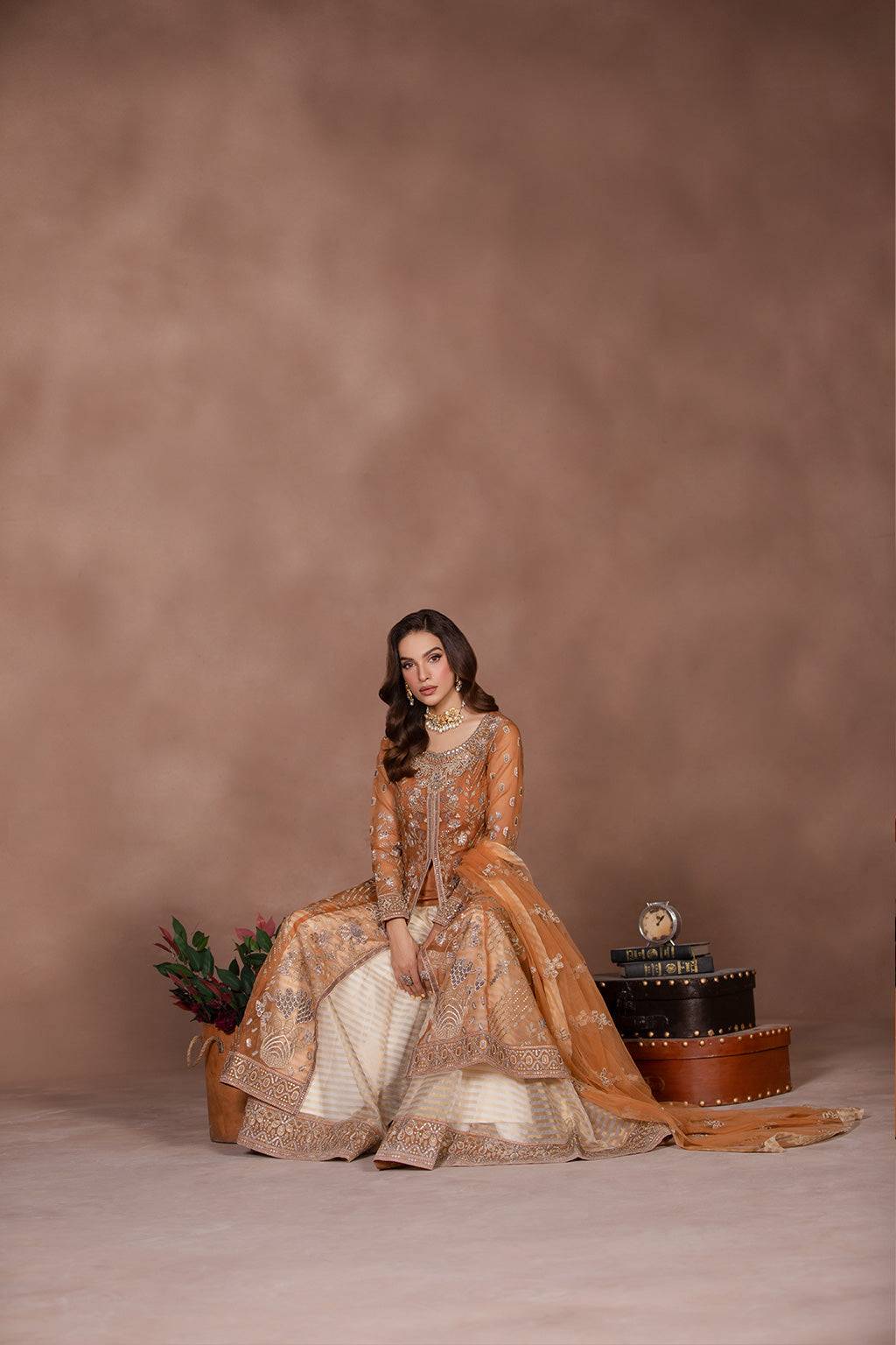 Flossie | Studio RTW | FAWN BROWN by Maria Faisal - Registered Vendor of : Flossie - type : Ladies Clothes - 100% original wedding dresses