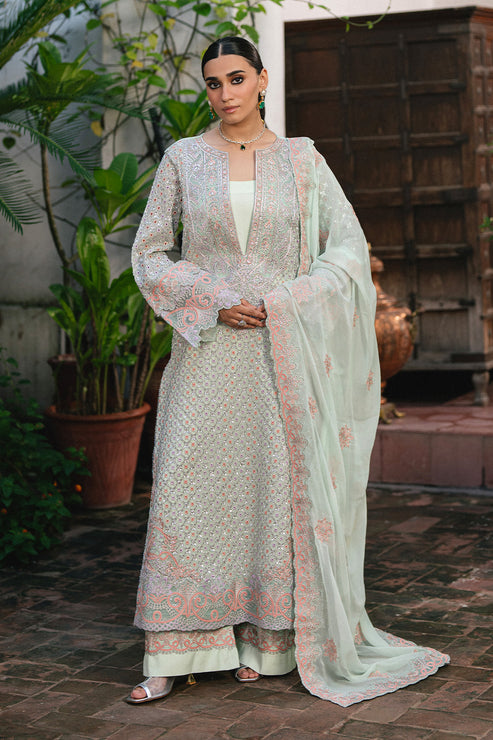 Maryum N Maria | Gulnaar Formals | 3 Piece Embroidered Chiffon TATIANA - FSU5652 - Ladies Clothes - Maria Faisal