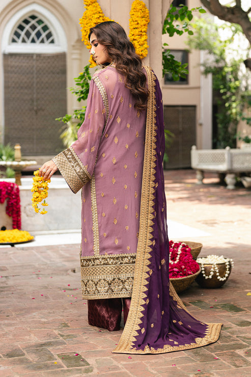 Maryum N Maria | Gulnaar Formals | 3 Piece Embroidered Chiffon KAMILLA - FSU5654 - Ladies Clothes - Maria Faisal