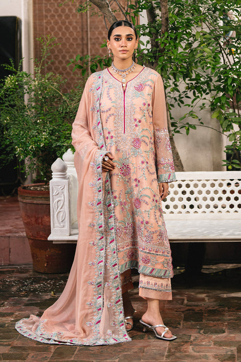 Maryum N Maria | Gulnaar Formals | 3 Piece Embroidered Chiffon ANYA - FSU5659 - Ladies Clothes - Maria Faisal