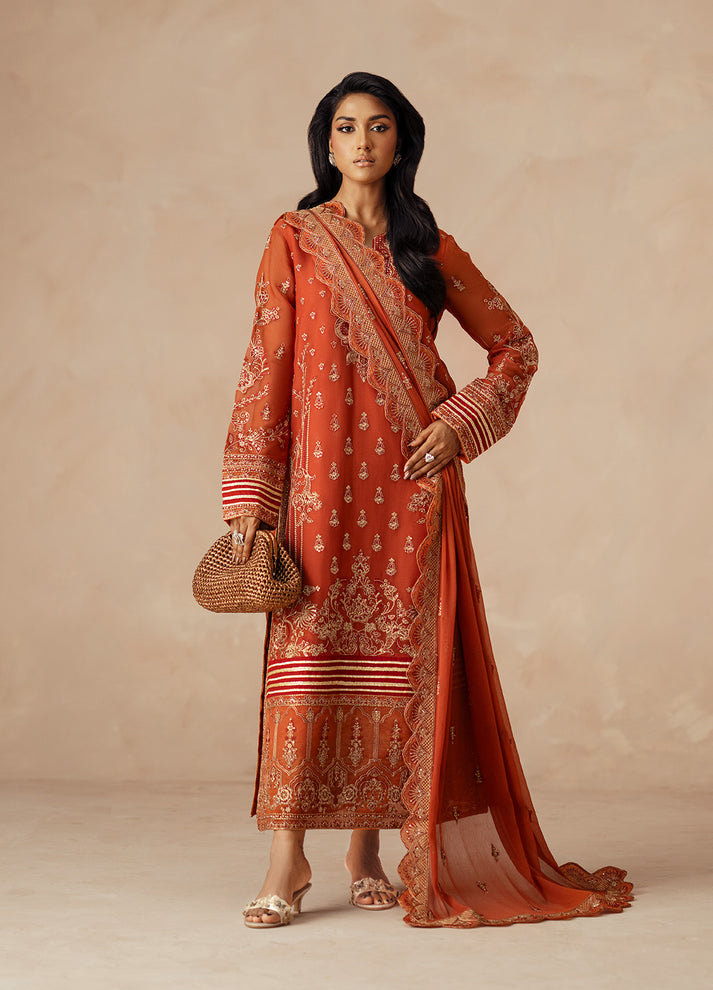 Fressia Premium | Premium Chiffon | FSU5610 - Ladies Clothes - Maria Faisal