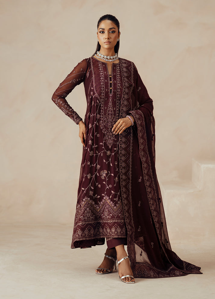 Fressia Premium | Premium Chiffon | FSU5611 - Ladies Clothes - Maria Faisal