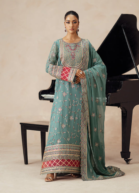Fressia Premium | Premium Chiffon | FSU5612 - Ladies Clothes - Maria Faisal