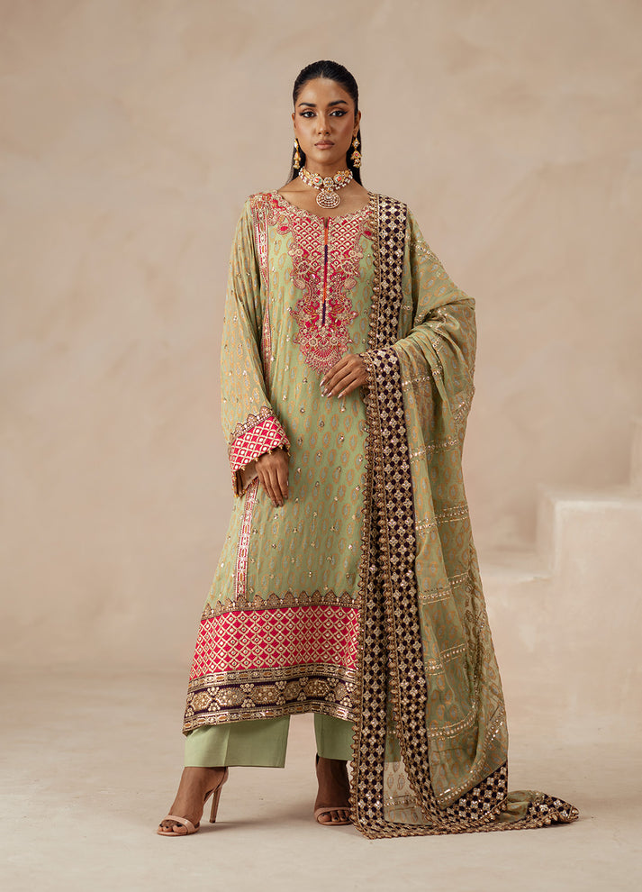 Fressia Premium | Premium Chiffon | FSU5616 - Ladies Clothes - Maria Faisal