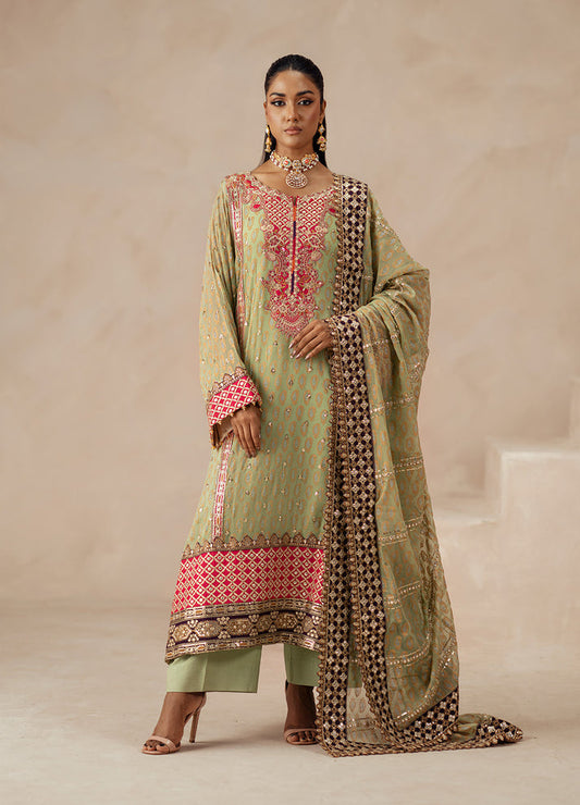 Fressia Premium | Premium Chiffon | FSU5616 - Ladies Clothes - Maria Faisal