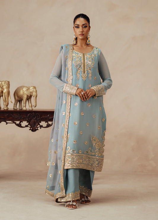 Fressia Premium | Premium Chiffon | FSU5619 - Ladies Clothes - Maria Faisal