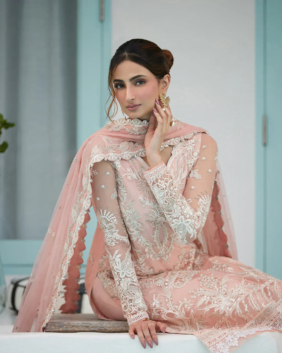 Faiza Saqlain | Liliana Luxury Lawn 24 | Valetta - Ladies Clothes - Maria Faisal