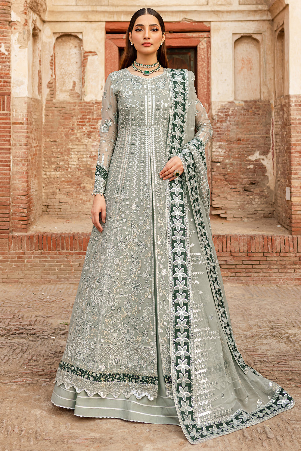 Farasha | Ritzier Wedding Formals |  Grey Veil - Ladies Clothes 