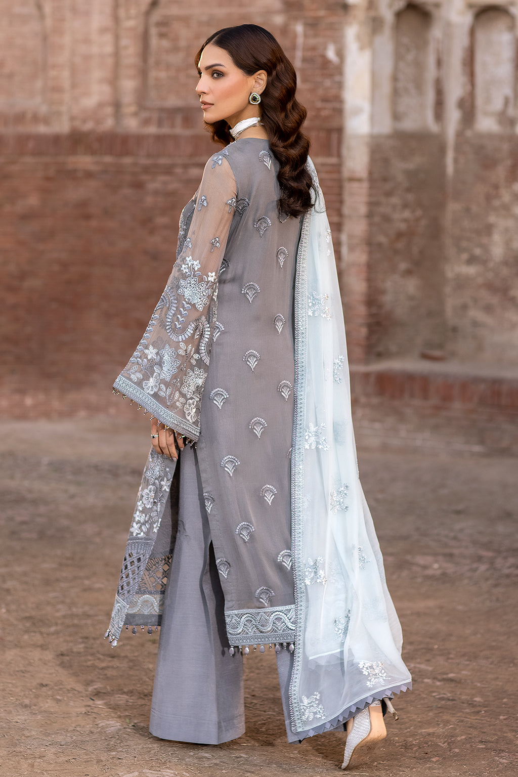 Flossie | Safeera Formals vol 13 | STORMY GREY (A) - Maria Faisal