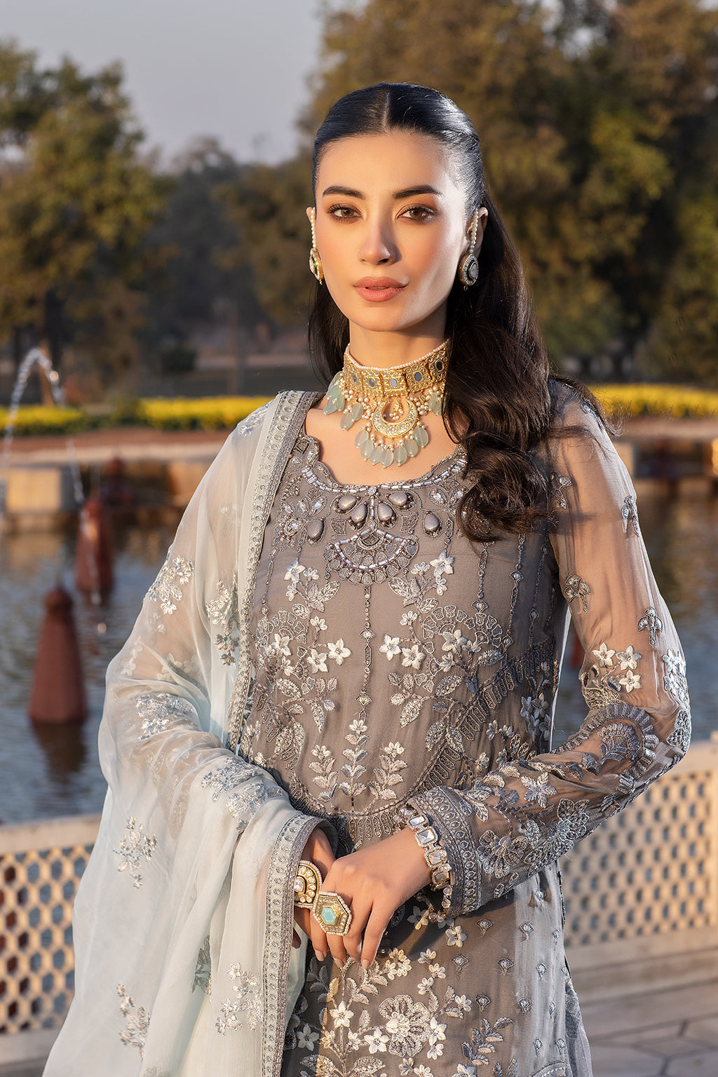 Flossie | Safeera Formals vol 13 | STORMY GREY (B) - Maria Faisal
