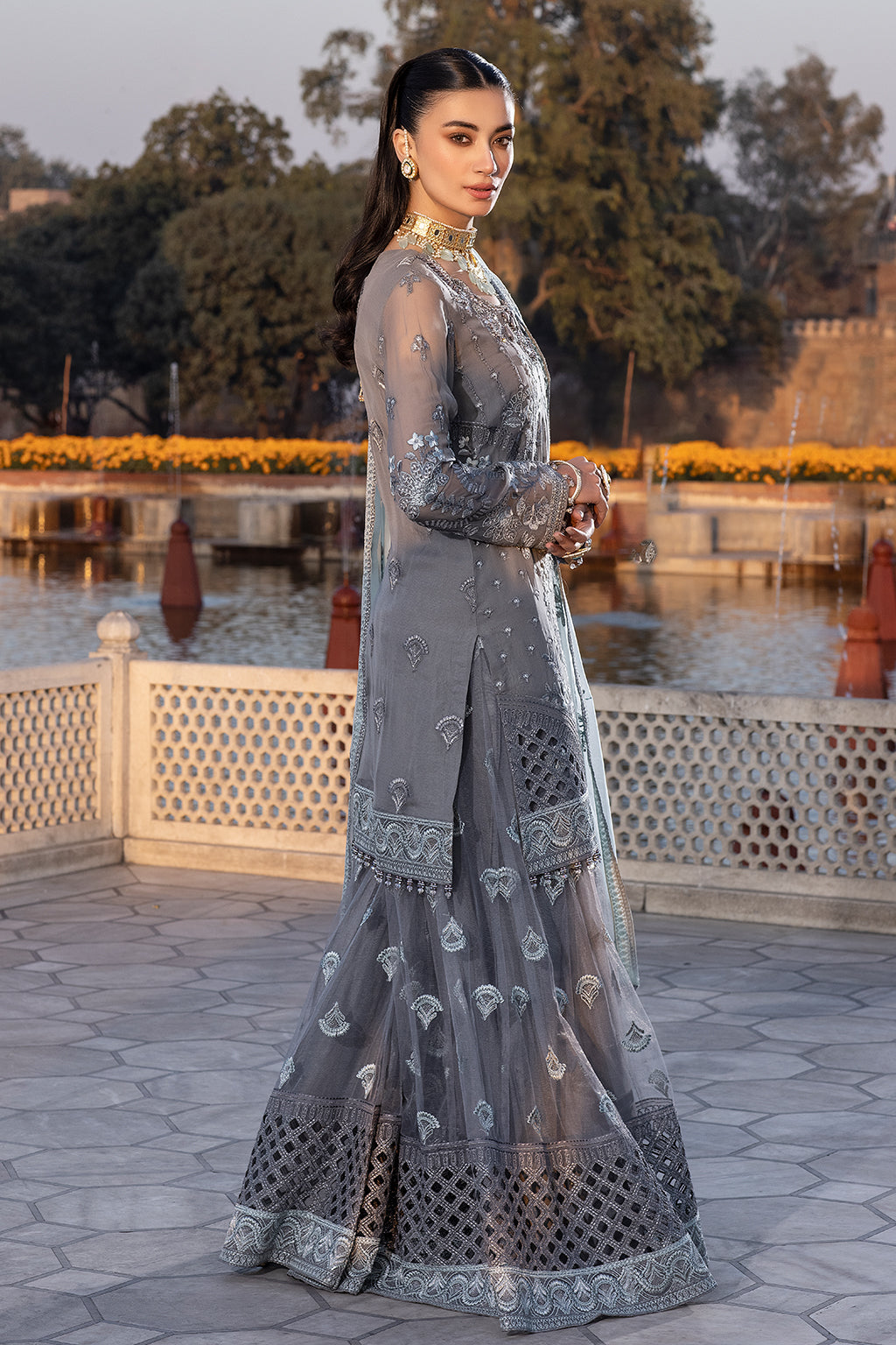 Flossie | Safeera Formals vol 13 | STORMY GREY (B) - Maria Faisal