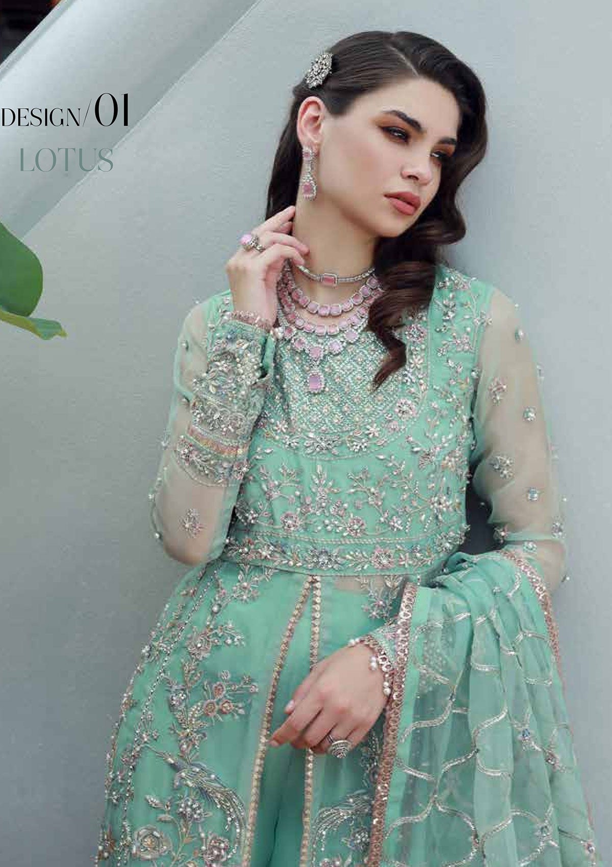 Ezra | Wedding Collection | EW24#01 - Lotus - Designer Dress with Intricate embroidery and embellishments. Shop elegent wedding dress at Maria Faisal.