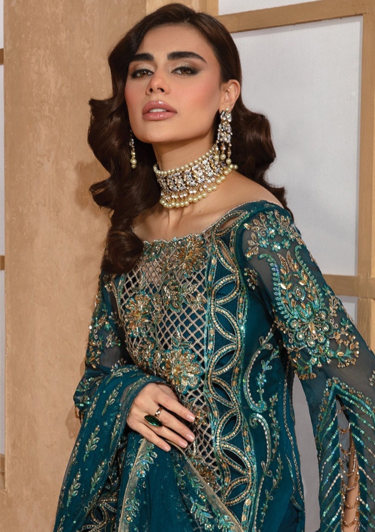 Rangrasiya | Chatoyer Wedding Formals 24 | D#01 - Zimil - Designer Dress with Intricate embroidery and embellishments. Shop elegent wedding dress at Maria Faisal.