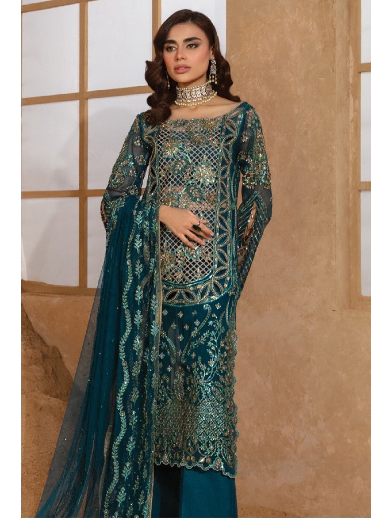 Rangrasiya | Chatoyer Wedding Formals 24 | D#01 - Zimil - Designer Dress with Intricate embroidery and embellishments. Shop elegent wedding dress at Maria Faisal.