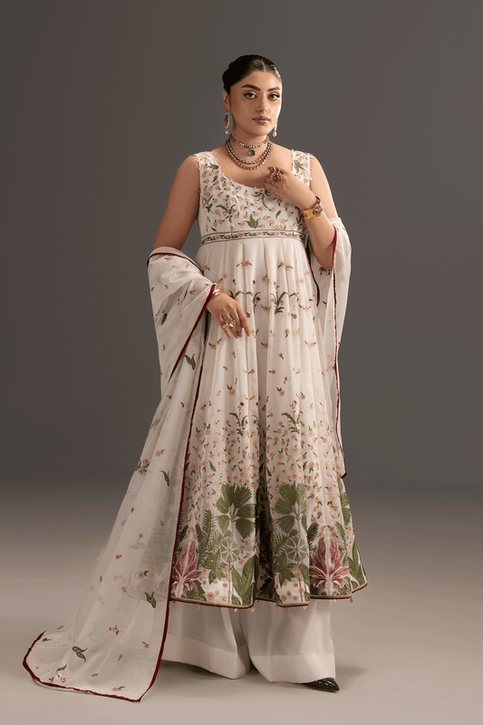 Erum Khan | Summer Whisper | Elegant Glow - Luxury Dress - available at Maria Faisal in UK and USA.