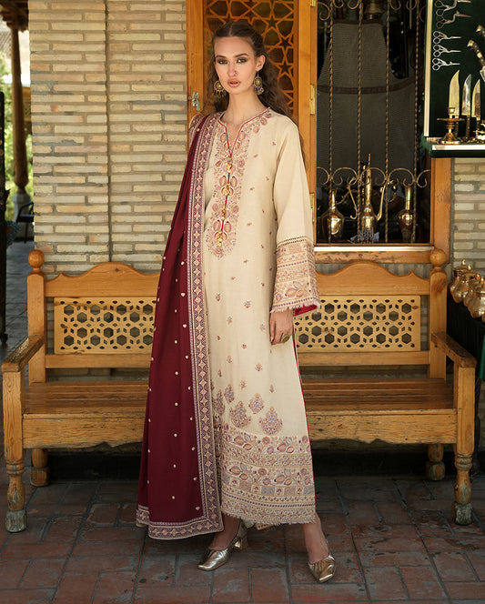Mushq | Bukhara Winter Edit | Frosted Dome - Luxury Dress - available at Maria Faisal in UK and USA.