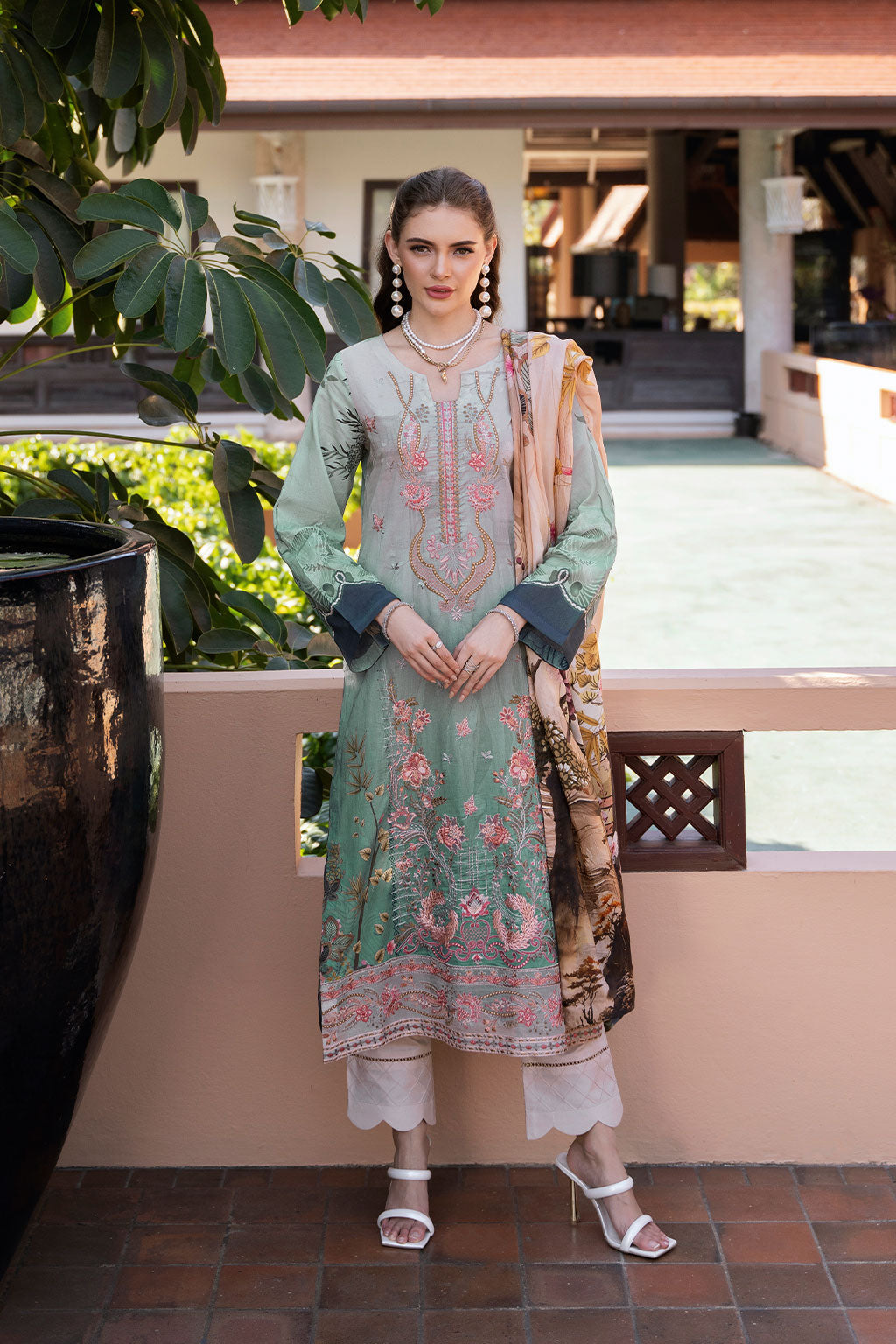 Ramsha | Ghazal Luxury Lawn | G-312 by Maria Faisal - Registered Vendor of : Ramsha - type : Ladies Clothes - 100% original wedding dresses