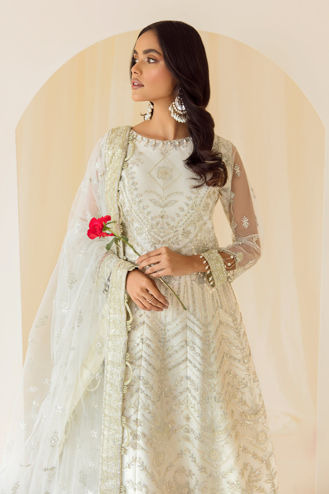 Alizeh | Formal Collection | Ghazal - Designer Dress with Intricate embroidery and embellishments. Shop elegent wedding dress at Maria Faisal.