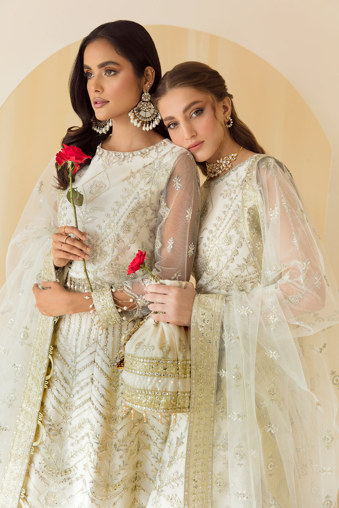 Alizeh | Formal Collection | Ghazal - Designer Dress with Intricate embroidery and embellishments. Shop elegent wedding dress at Maria Faisal.