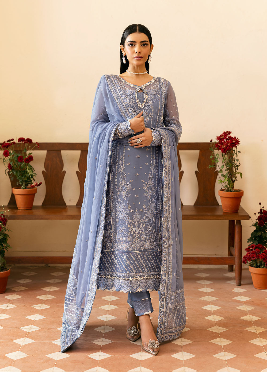 Gulaal | Reverie Embroidered Chiffon | MEHER - Ladies Clothes 