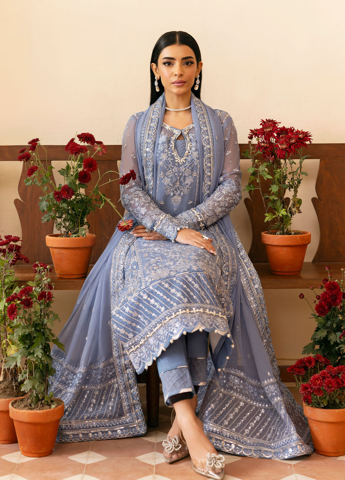 Gulaal | Reverie Embroidered Chiffon | MEHER - Ladies Clothes 