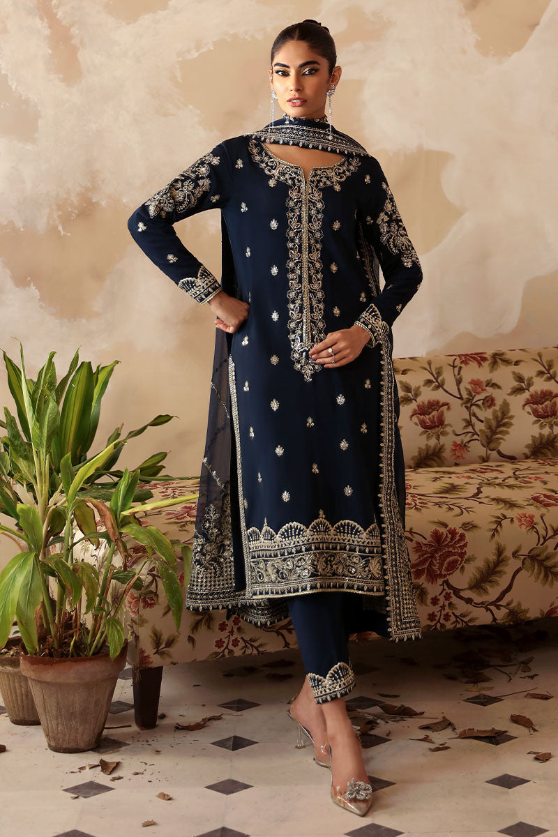 Gulaal | Shehrnaaz Raw Silk | Leelah - Designer Dress with Intricate embroidery and embellishments. Shop elegent wedding dress at Maria Faisal.