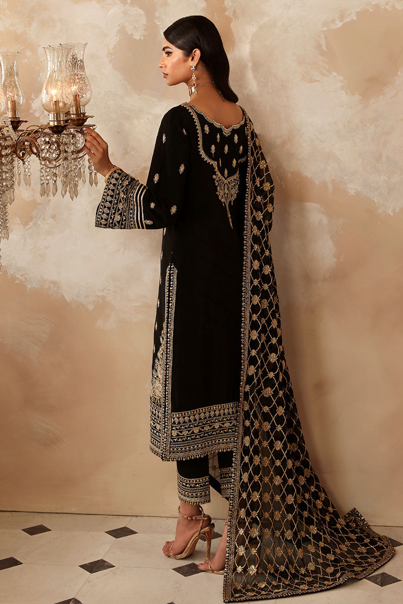 Gulaal | Shehrnaaz Raw Silk | Inaara - Designer Dress with Intricate embroidery and embellishments. Shop elegent wedding dress at Maria Faisal.
