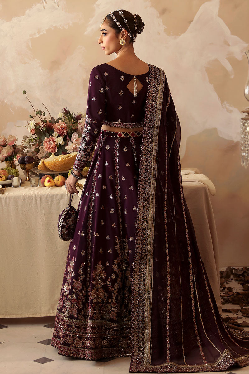 Gulaal | Shehrnaaz Raw Silk | Jahaan - Designer Dress with Intricate embroidery and embellishments. Shop elegent wedding dress at Maria Faisal.