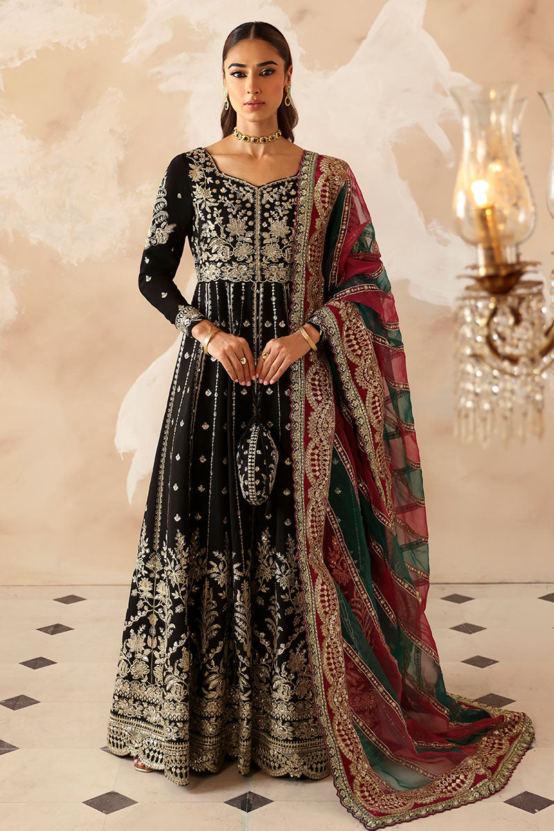 Gulaal | Shehrnaaz Raw Silk | Nazmil - Designer Dress with Intricate embroidery and embellishments. Shop elegent wedding dress at Maria Faisal.