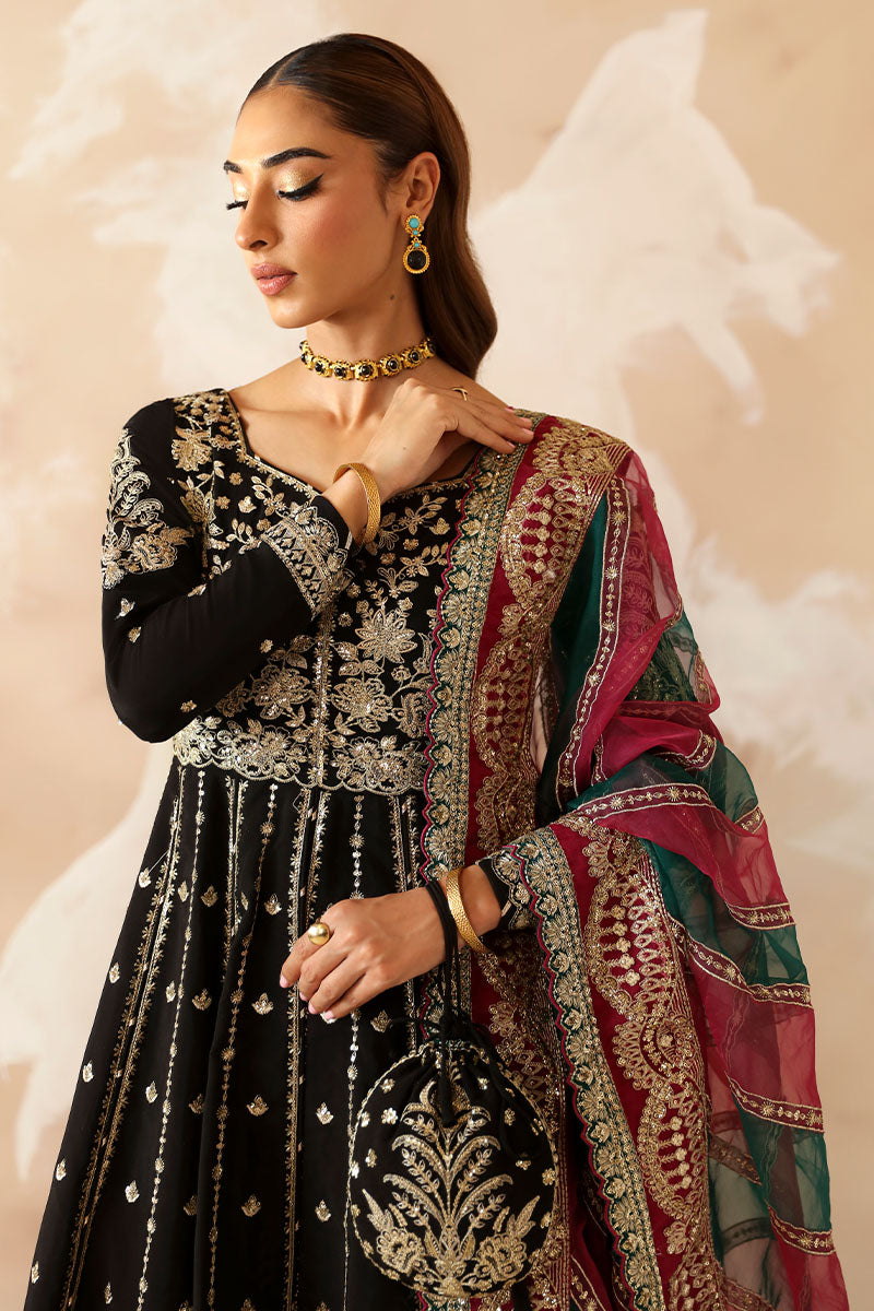 Gulaal | Shehrnaaz Raw Silk | Nazmil - Designer Dress with Intricate embroidery and embellishments. Shop elegent wedding dress at Maria Faisal.