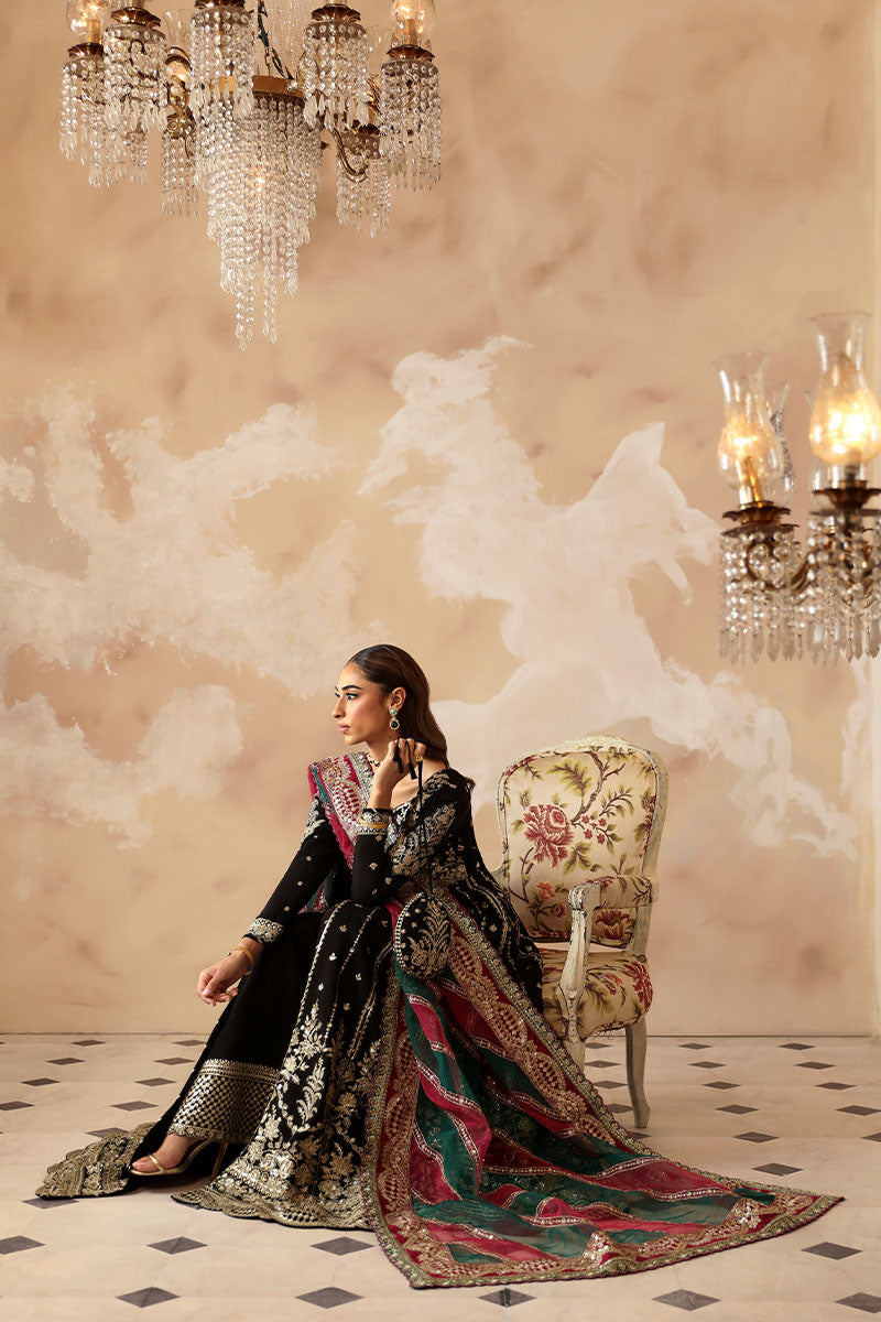 Gulaal | Shehrnaaz Raw Silk | Nazmil - Designer Dress with Intricate embroidery and embellishments. Shop elegent wedding dress at Maria Faisal.