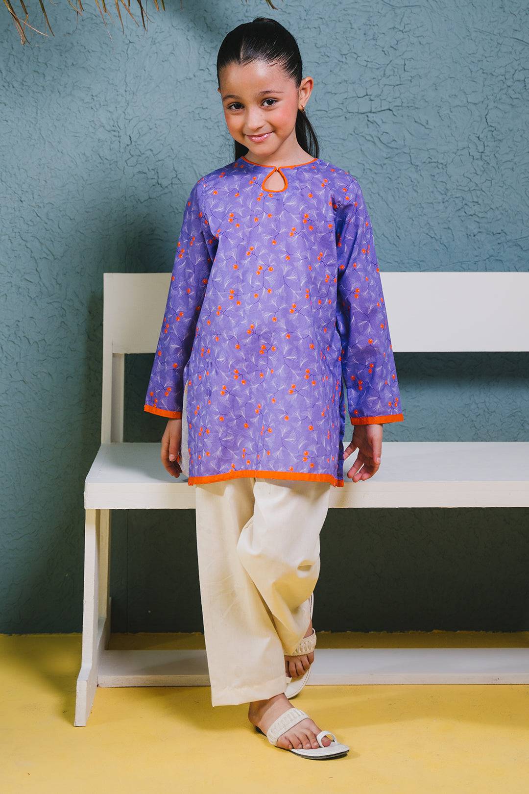 Zellbury Girls | 1 Piece Cambric | Kurta - 1652 by Maria Faisal - Registered Vendor of : Zellbury Girls - type : Kids Clothes - 100% original wedding dresses