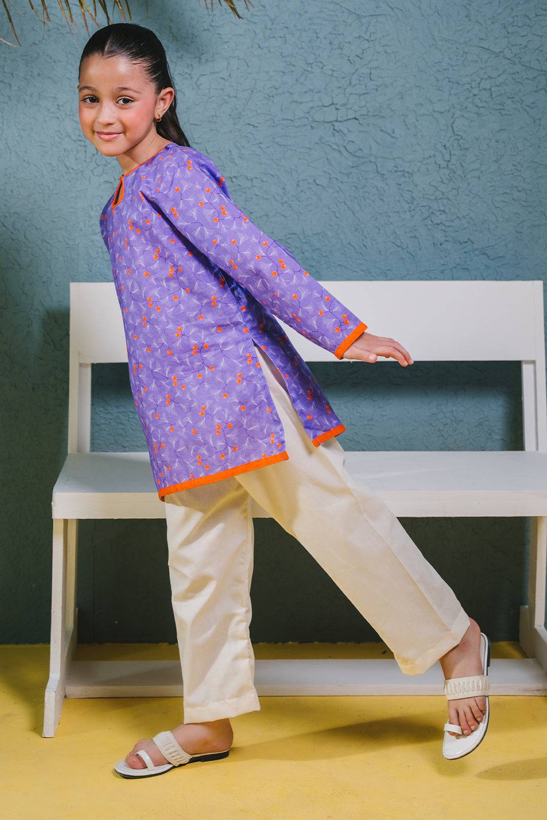 Zellbury Girls | 1 Piece Cambric | Kurta - 1652 by Maria Faisal - Registered Vendor of : Zellbury Girls - type : Kids Clothes - 100% original wedding dresses
