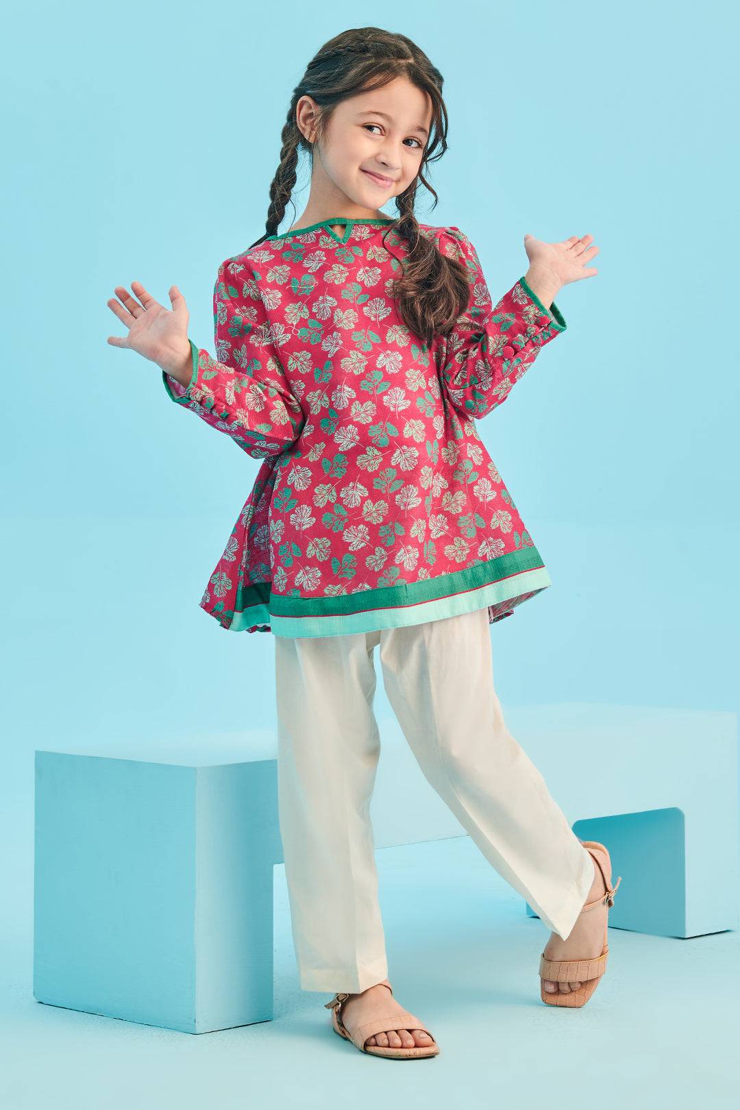 Zellbury Girls | 1 Piece Viscose | Kurta - 1700 by Maria Faisal - Registered Vendor of : Zellbury Girls - type : Kids Clothes - 100% original wedding dresses