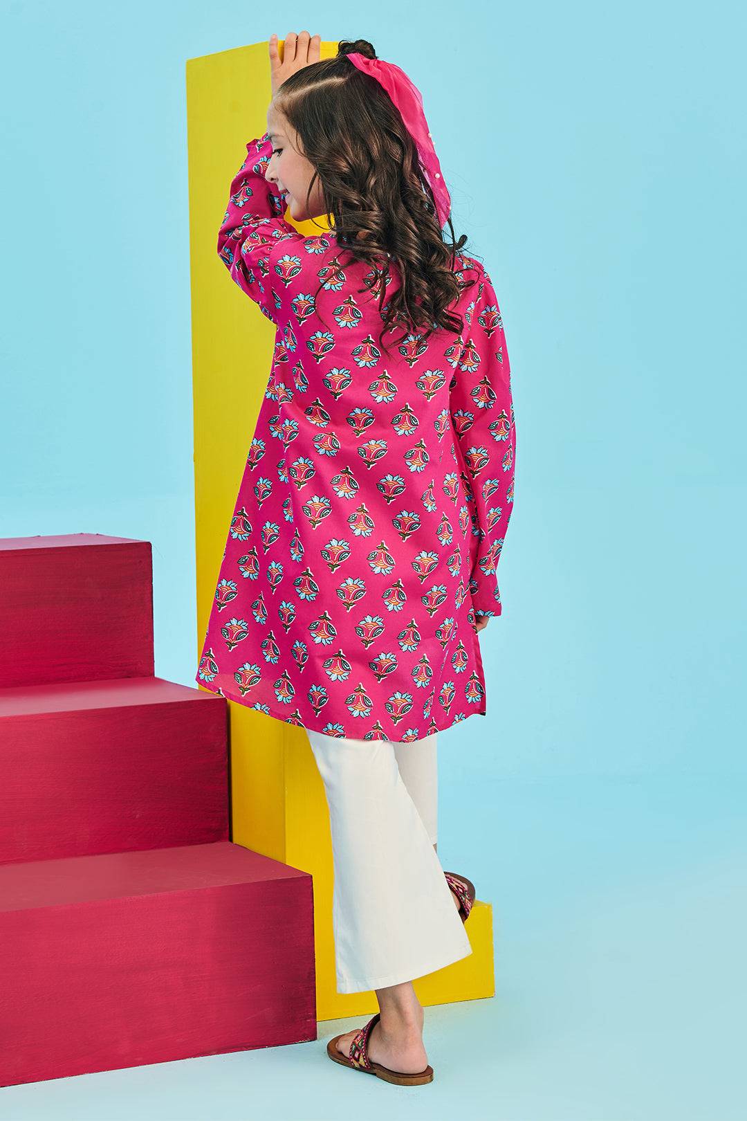 Zellbury Girls | 2 Piece Cambric | Kurta Trouser - 2668 by Maria Faisal - Registered Vendor of : Zellbury Girls - type : Kids Clothes - 100% original wedding dresses