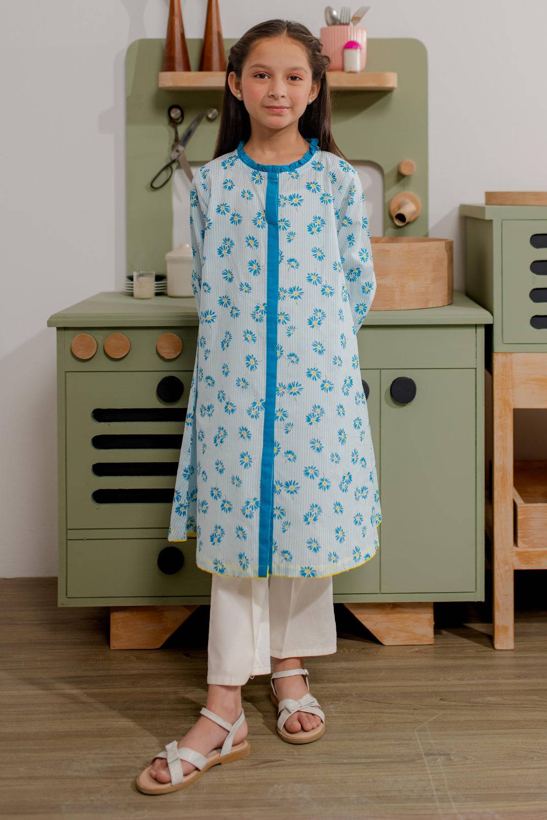 Zellbury Girls | 1 Piece Cambric | Kurta - 2677 by Maria Faisal - Registered Vendor of : Zellbury Girls - type : Kids Clothes - 100% original wedding dresses