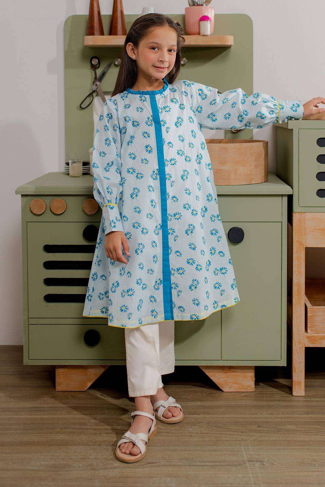 Zellbury Girls | 1 Piece Cambric | Kurta - 2677 by Maria Faisal - Registered Vendor of : Zellbury Girls - type : Kids Clothes - 100% original wedding dresses