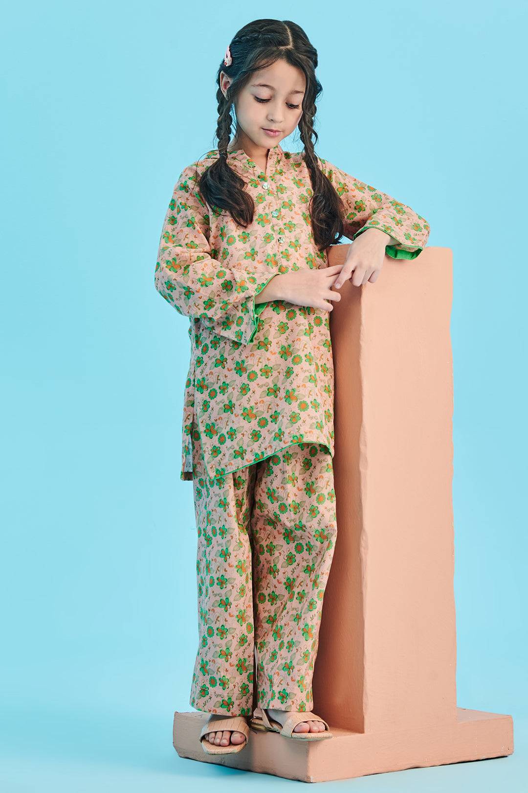 Zellbury Girls | 2 Piece Viscose | Kurta Trouser - 2702 by Maria Faisal - Registered Vendor of : Zellbury Girls - type : Kids Clothes - 100% original wedding dresses