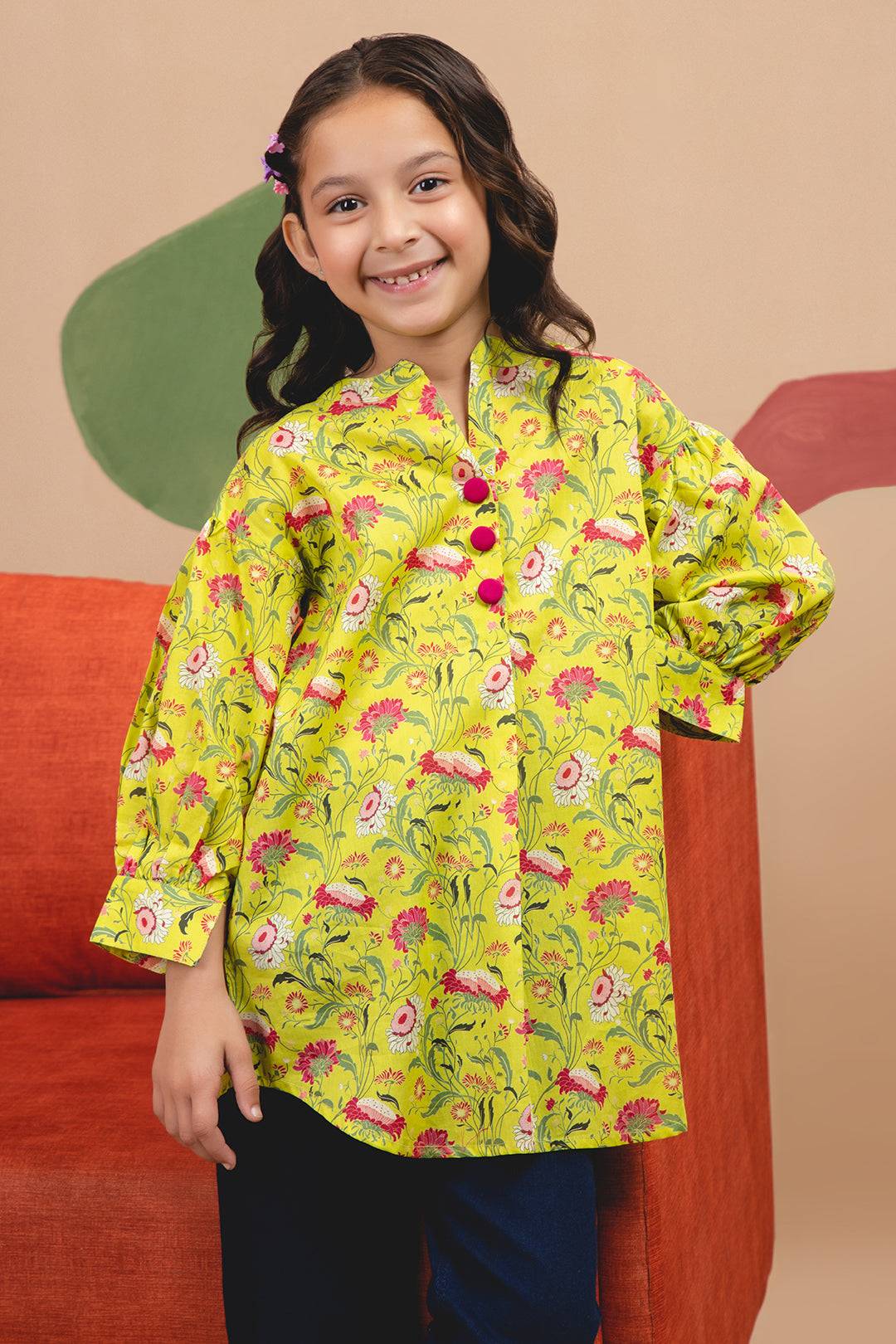 Zellbury Girls | 1 Piece Lawn | Kurta - 1306 by Maria Faisal - Registered Vendor of : Zellbury Girls - type : Kids Clothes - 100% original wedding dresses