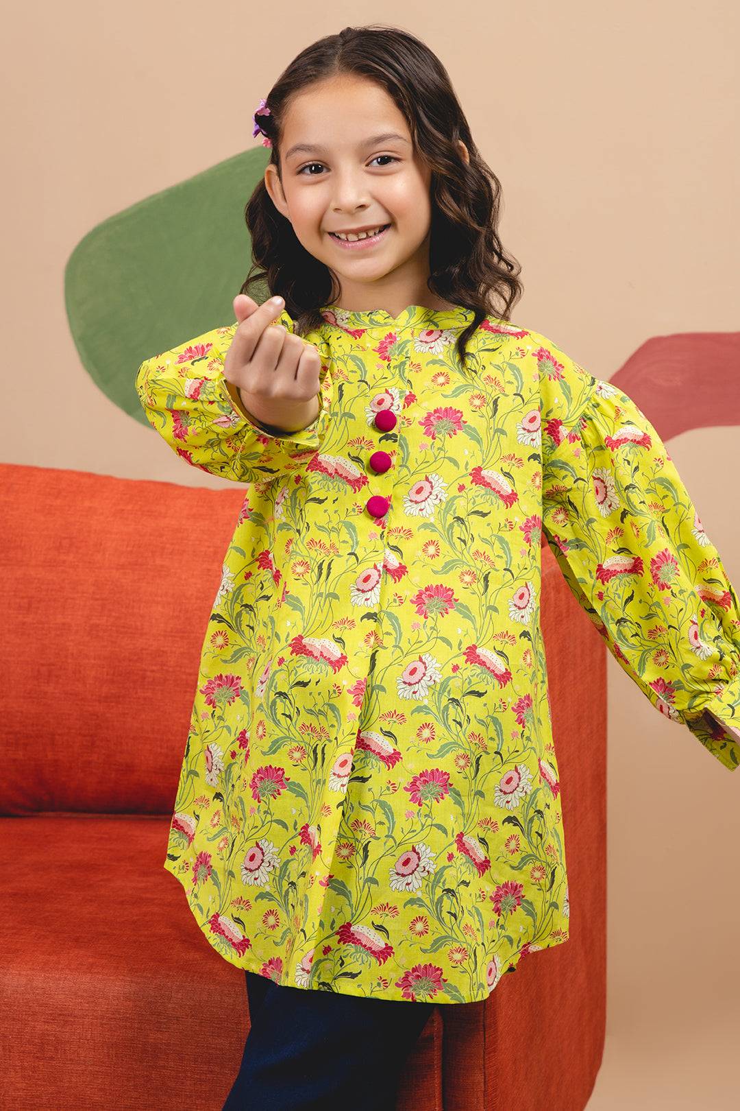 Zellbury Girls | 1 Piece Lawn | Kurta - 1306 by Maria Faisal - Registered Vendor of : Zellbury Girls - type : Kids Clothes - 100% original wedding dresses