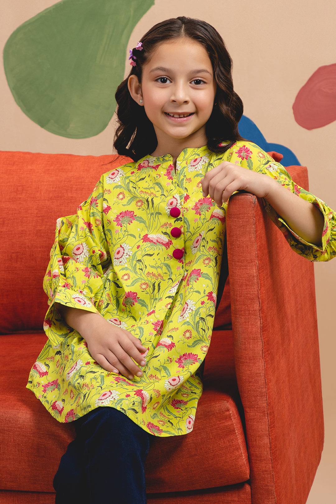 Zellbury Girls | 1 Piece Lawn | Kurta - 1306 by Maria Faisal - Registered Vendor of : Zellbury Girls - type : Kids Clothes - 100% original wedding dresses
