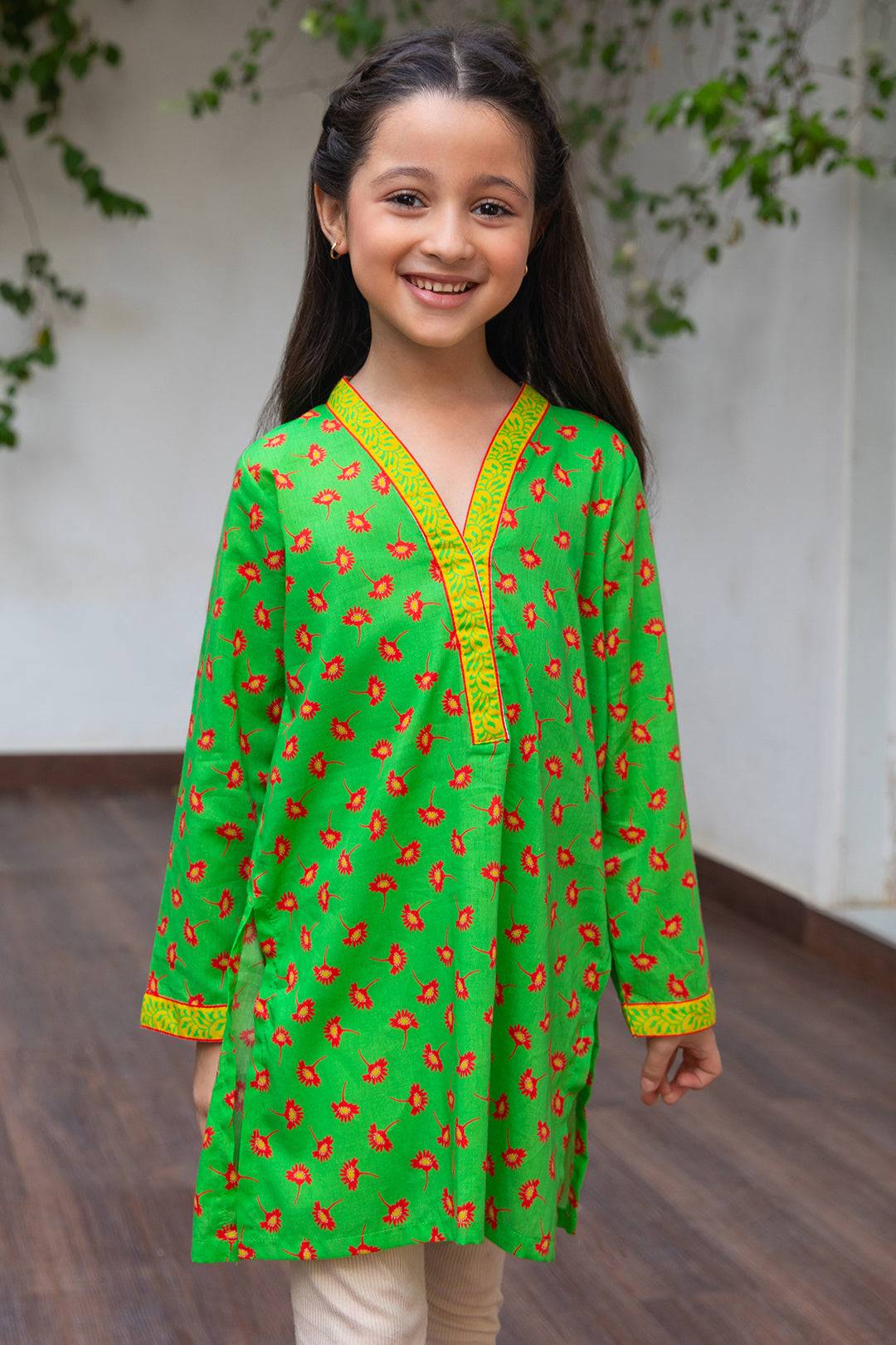 Zellbury Girls | 1 Piece Lawn | Kurta - 1336 by Maria Faisal - Registered Vendor of : Zellbury Girls - type : Kids Clothes - 100% original wedding dresses