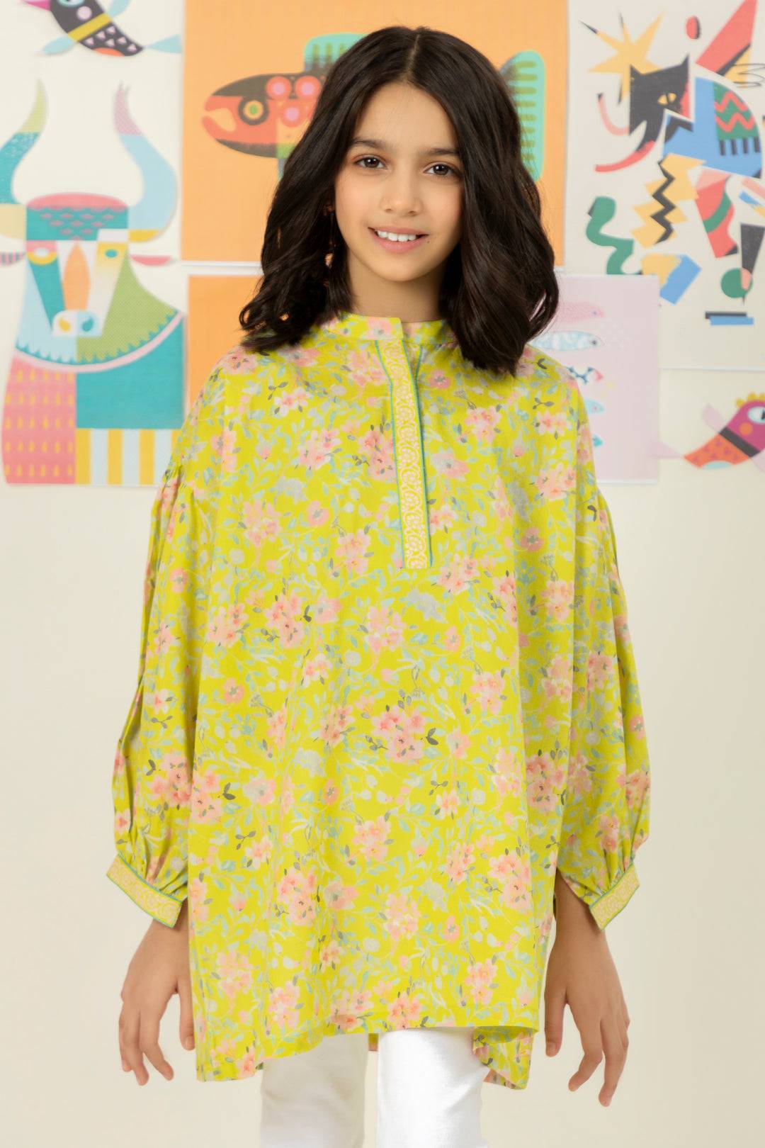 Zellbury Girls | 1 Piece Lawn | Kurta - 1344 by Maria Faisal - Registered Vendor of : Zellbury Girls - type : Kids Clothes - 100% original wedding dresses