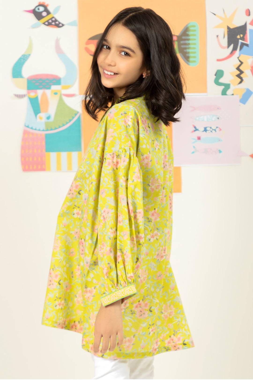 Zellbury Girls | 1 Piece Lawn | Kurta - 1344 by Maria Faisal - Registered Vendor of : Zellbury Girls - type : Kids Clothes - 100% original wedding dresses