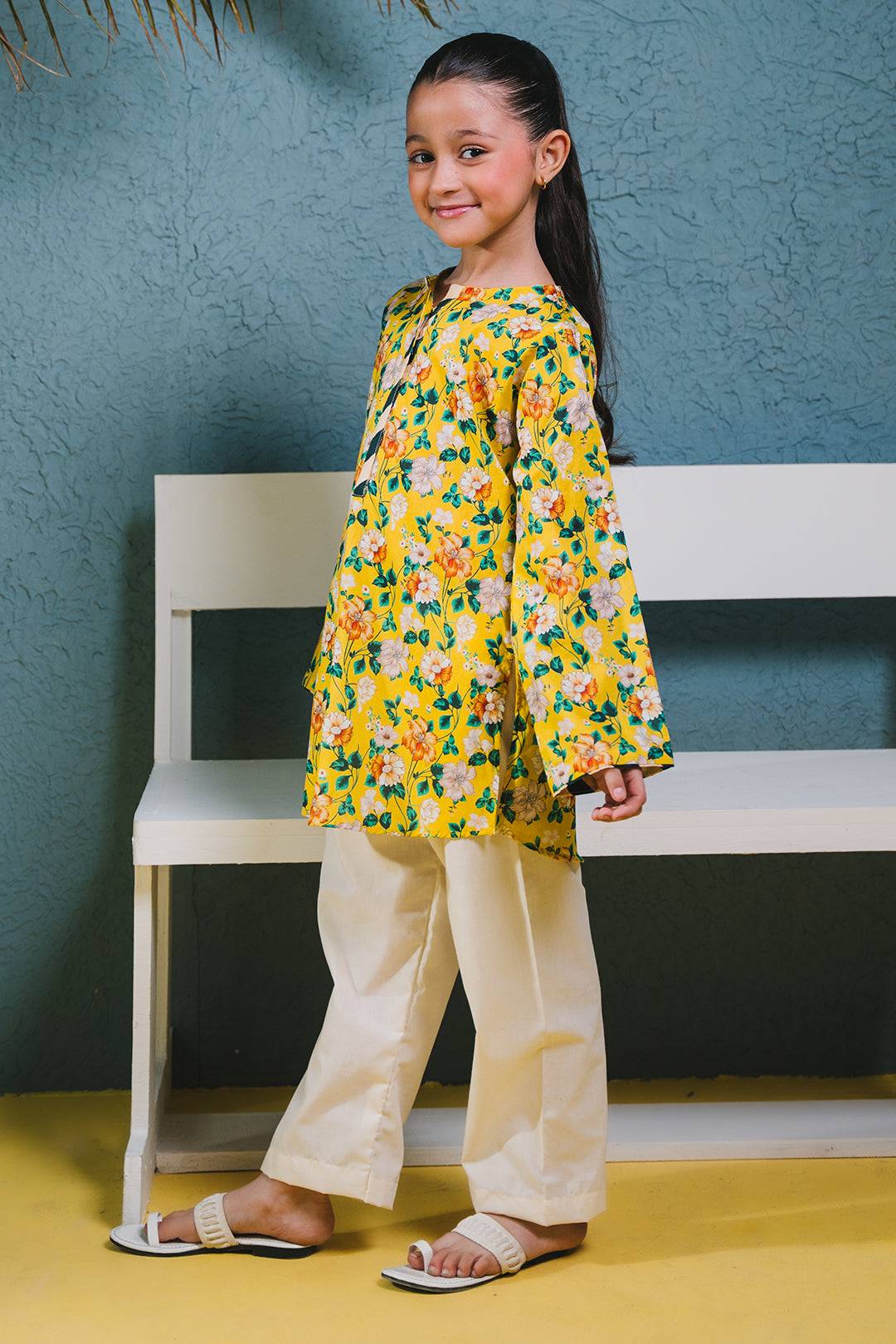 Zellbury Girls | 1 Piece Lawn | Kurta - 1384 by Maria Faisal - Registered Vendor of : Zellbury Girls - type : Kids Clothes - 100% original wedding dresses