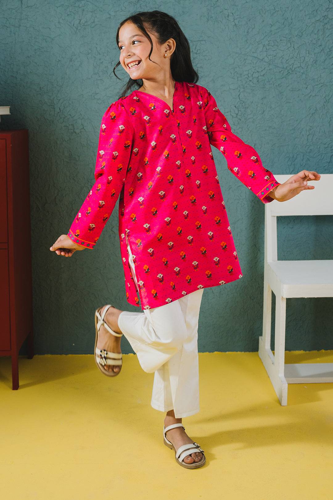 Zellbury Girls | 1 Piece Lawn | Kurta - 1389 by Maria Faisal - Registered Vendor of : Zellbury Girls - type : Kids Clothes - 100% original wedding dresses