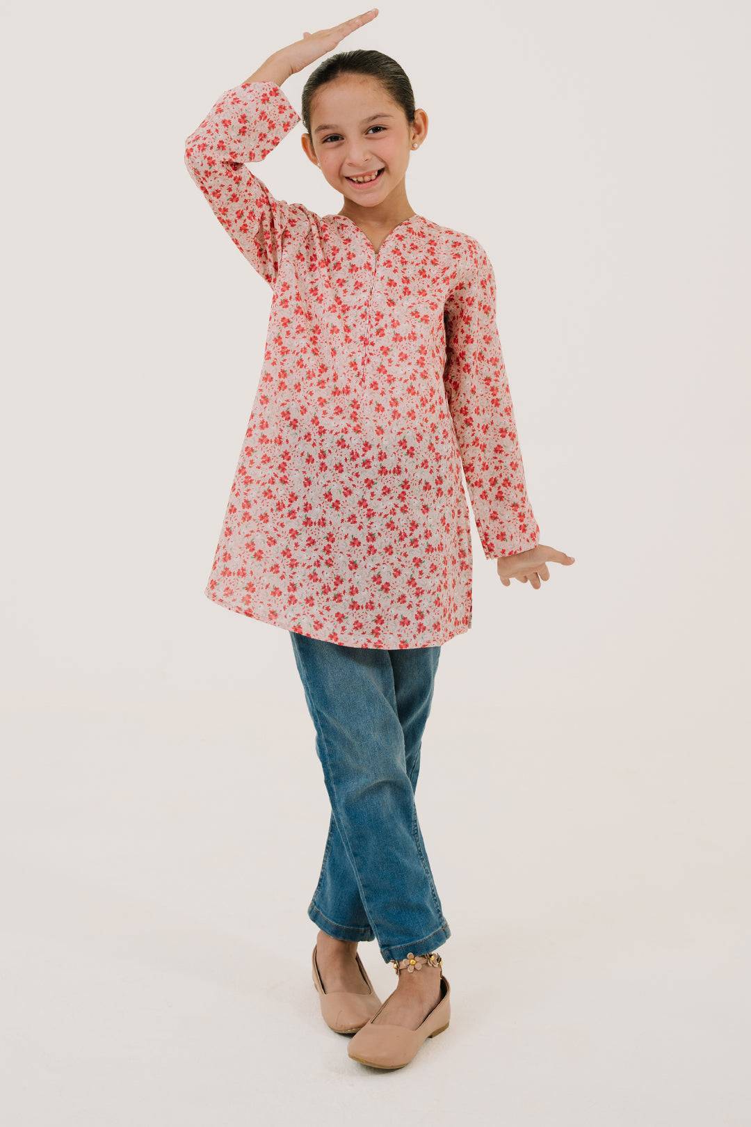 Zellbury Girls | 1 Piece Lawn | Kurta - 1439 by Maria Faisal - Registered Vendor of : Zellbury Girls - type : Kids Clothes - 100% original wedding dresses