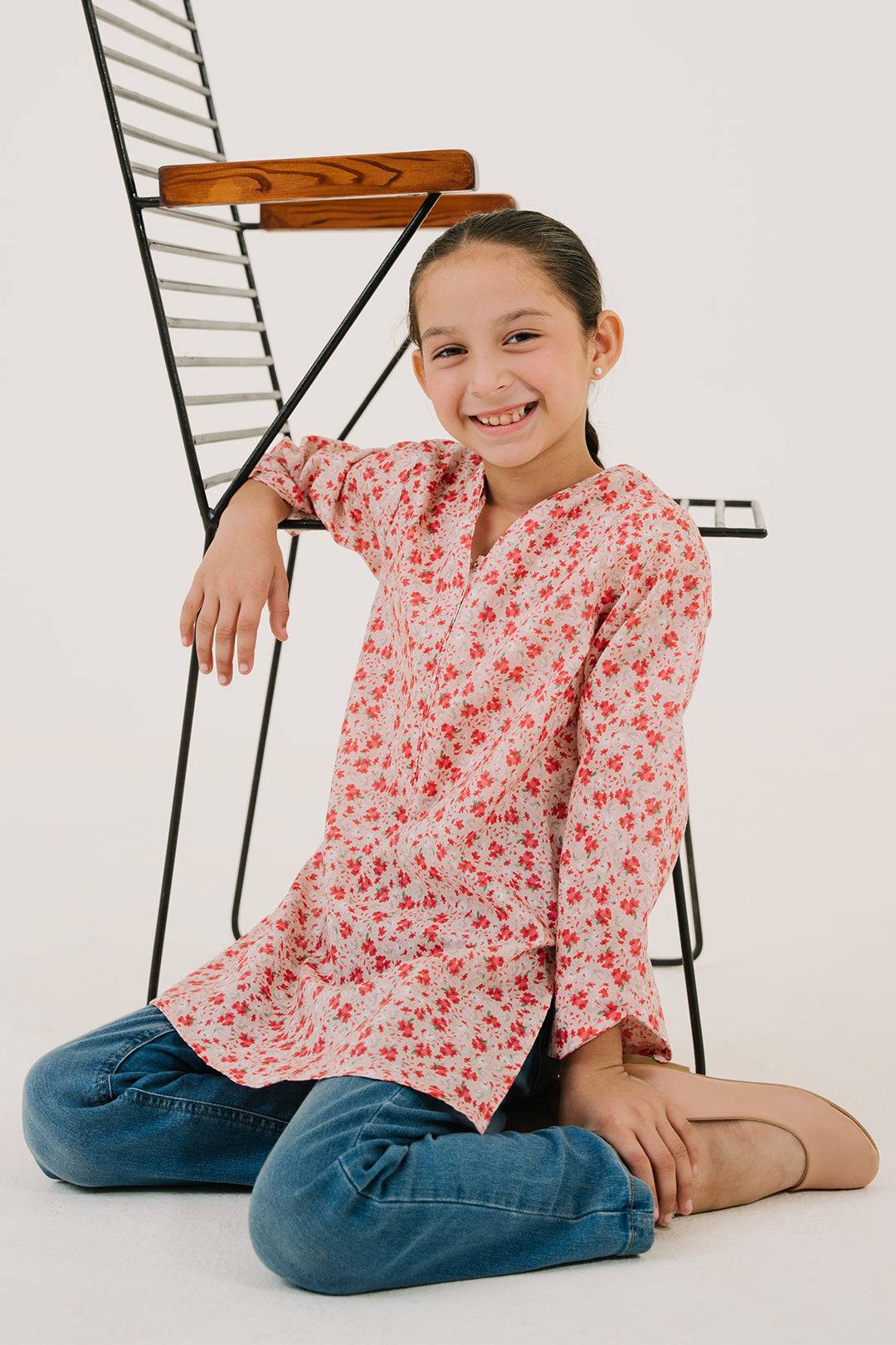 Zellbury Girls | 1 Piece Lawn | Kurta - 1439 by Maria Faisal - Registered Vendor of : Zellbury Girls - type : Kids Clothes - 100% original wedding dresses