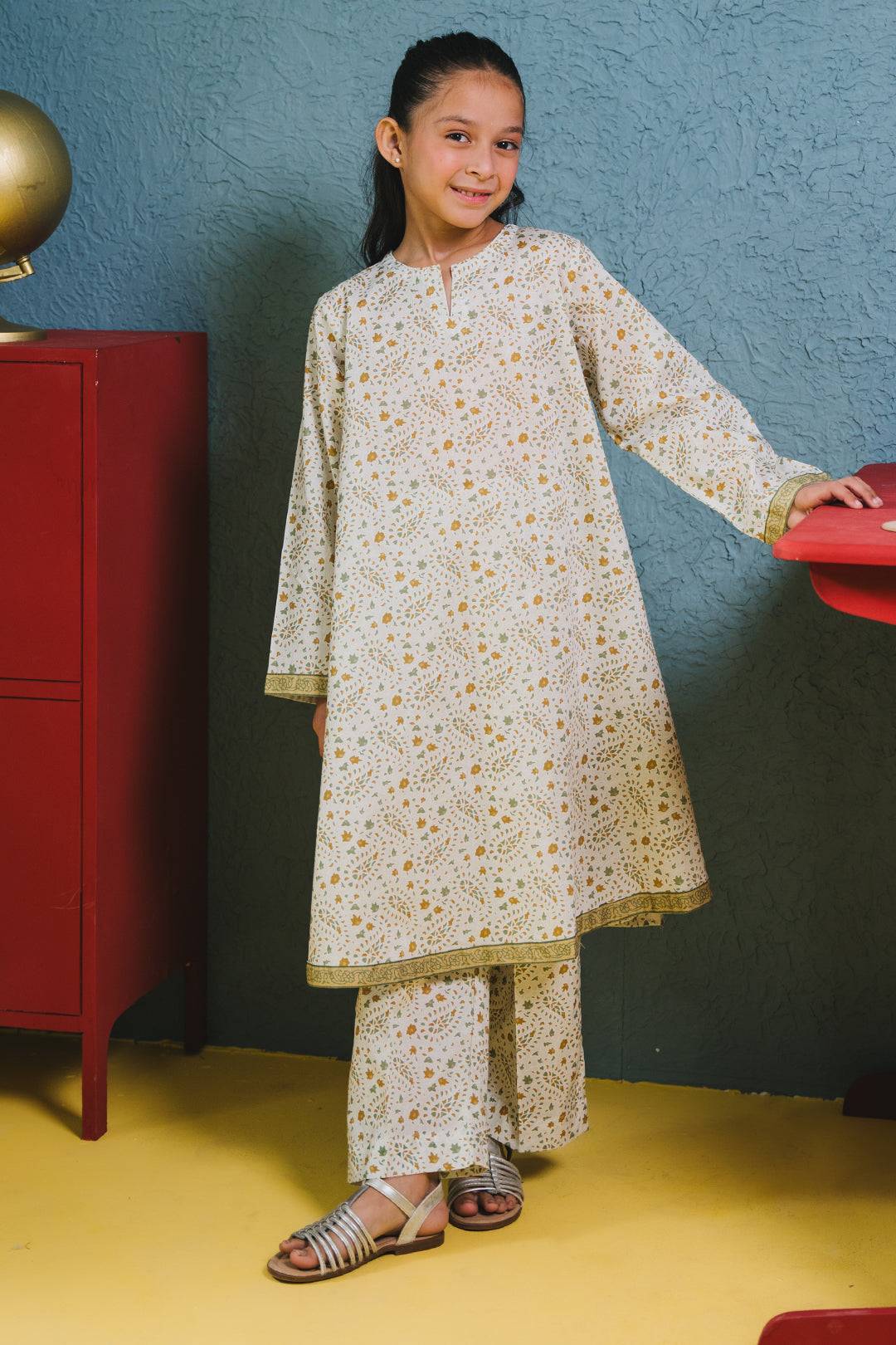 Zellbury Girls | 2 Piece Lawn | Kurta Trouser - 2415 by Maria Faisal - Registered Vendor of : Zellbury Girls - type : Kids Clothes - 100% original wedding dresses